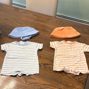 Nike Baby Rompers (2) and Bucket Hats

Blue & White
Orange & White